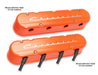 Holley 241-178 LS Valve Cover; 2 pc.; Chevrolet Logo; Factory Orange Finish; - Truck Part Superstore