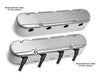 Holley 241-181 Aluminum Valve Cover Set; 2 pc.; Cast Aluminum; Polished Finish; - Truck Part Superstore