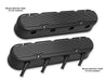 Holley 241-182 Aluminum Valve Cover Set; 2 pc.; Cast Aluminum; Satin Black Finish; - Truck Part Superstore