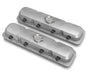 Holley 241-190 LS Valve Cover; 2 pc.; Pontiac Style; Cast Aluminum; Natural Cast Finish; - Truck Part Superstore