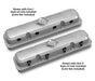 Holley 241-190 LS Valve Cover; 2 pc.; Pontiac Style; Cast Aluminum; Natural Cast Finish; - Truck Part Superstore