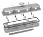 Holley 241-190 LS Valve Cover; 2 pc.; Pontiac Style; Cast Aluminum; Natural Cast Finish; - Truck Part Superstore