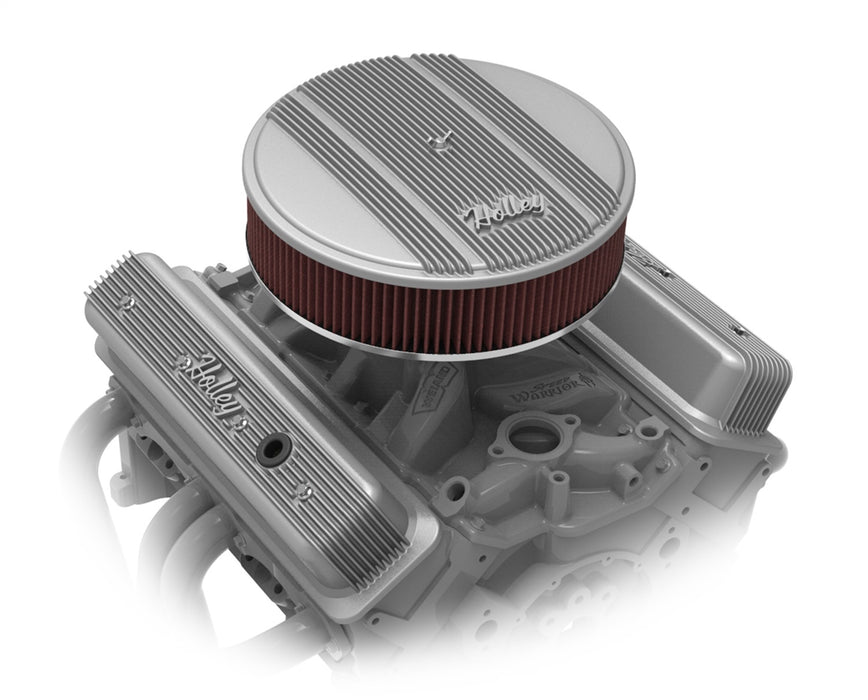 Holley 241-246 Valve Covers; Center-Bolt Finned; w/o Emissions Port; Natural Finish; - Truck Part Superstore