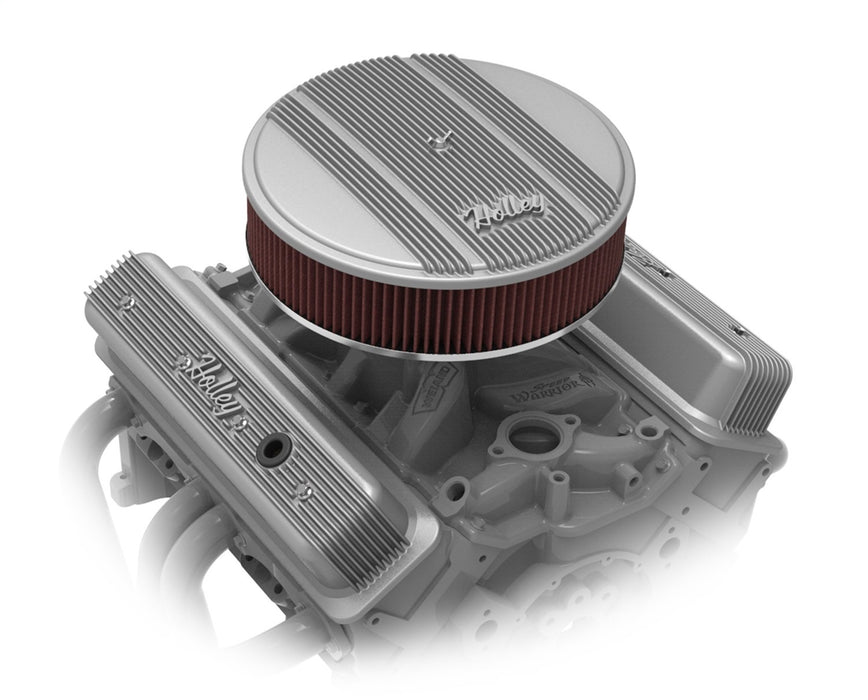 Holley 241-246 Valve Covers; Center-Bolt Finned; w/o Emissions Port; Natural Finish; - Truck Part Superstore