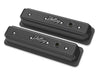 Holley 241-247 Valve Covers; Center-Bolt Finned; w/o Emissions Port; Black Finish; - Truck Part Superstore
