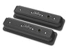 Holley 241-247 Valve Covers; Center-Bolt Finned; w/o Emissions Port; Black Finish; - Truck Part Superstore