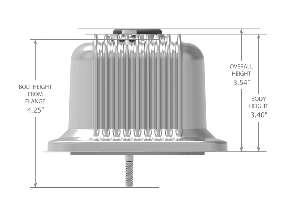 Holley 241-248 Valve Covers; Center-Bolt Finned; w/o Emissions Port; Polished Finish; - Truck Part Superstore