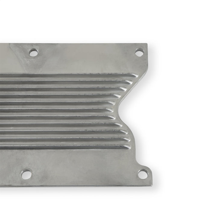 Holley 241-256 LS Valley Cover; Finned; Natural Finish; Cast Aluminum; - Truck Part Superstore