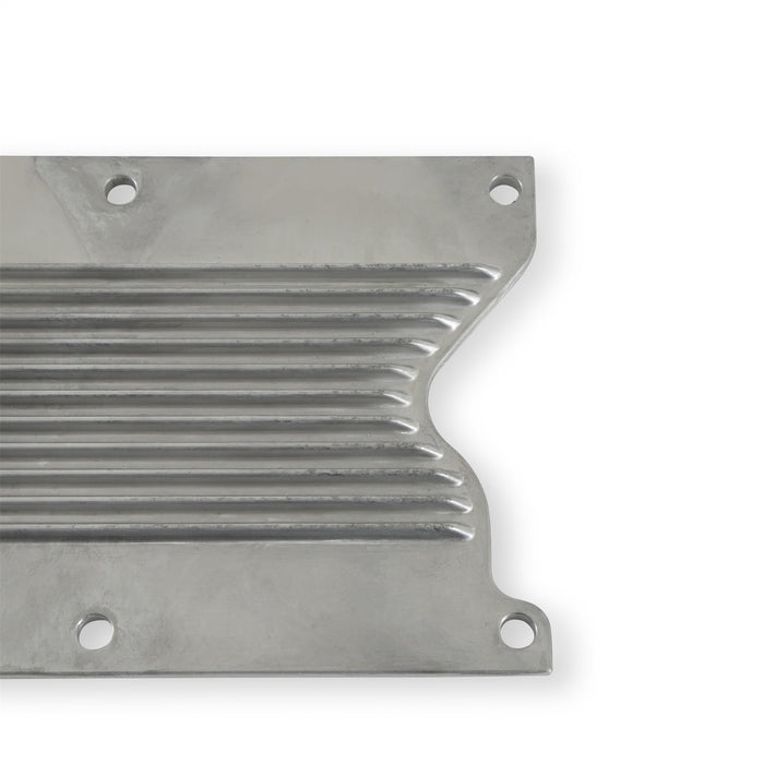 Holley 241-256 LS Valley Cover; Finned; Natural Finish; Cast Aluminum; - Truck Part Superstore