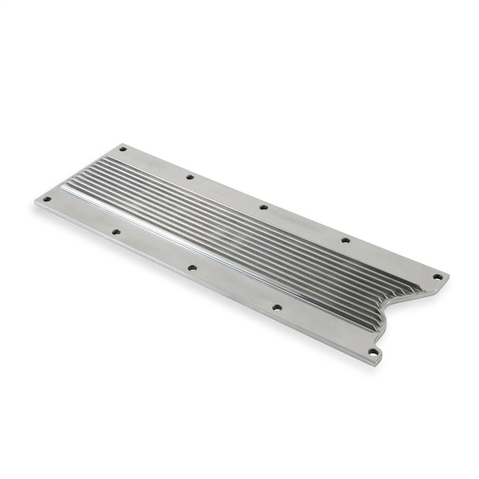 Holley 241-257 LS Valley Cover; Finned; Polished Finish; Cast Aluminum; - Truck Part Superstore