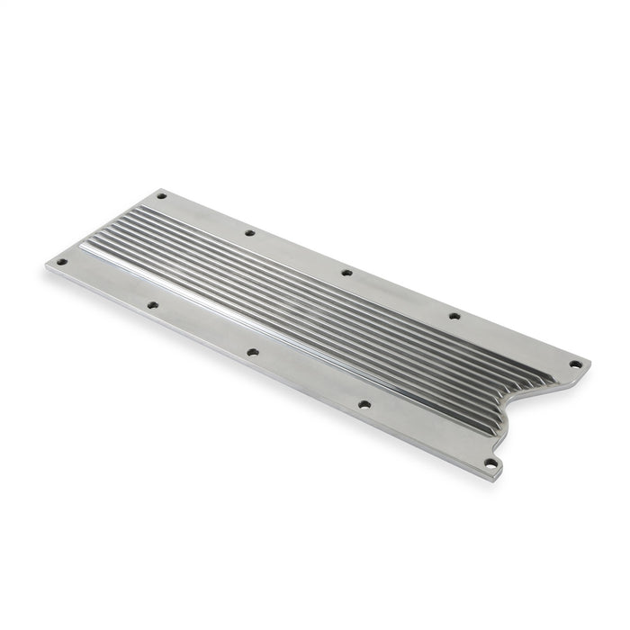 Holley 241-257 LS Valley Cover; Finned; Polished Finish; Cast Aluminum; - Truck Part Superstore