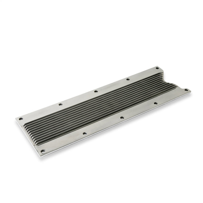 Holley 241-257 LS Valley Cover; Finned; Polished Finish; Cast Aluminum; - Truck Part Superstore