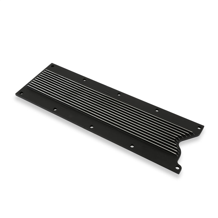 Holley 241-258 LS Valley Cover; Finned; Satin Black Machined Finish; Cast Aluminum; - Truck Part Superstore