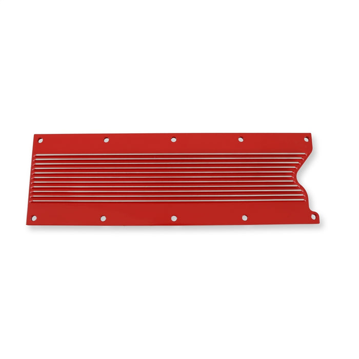 Holley 241-259 LS Valley Cover; Finned; Gloss Red Finish; Cast Aluminum; - Truck Part Superstore
