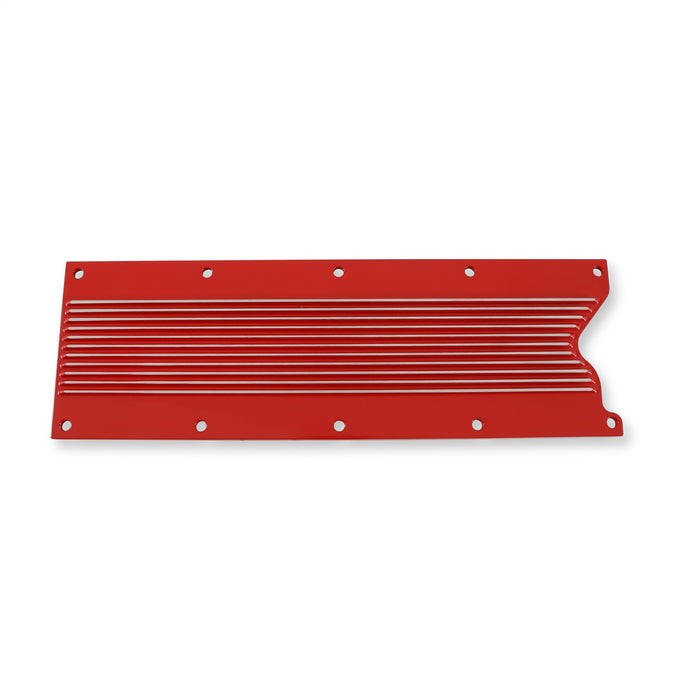 Holley 241-259 LS Valley Cover; Finned; Gloss Red Finish; Cast Aluminum; - Truck Part Superstore
