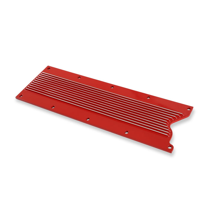 Holley 241-259 LS Valley Cover; Finned; Gloss Red Finish; Cast Aluminum; - Truck Part Superstore