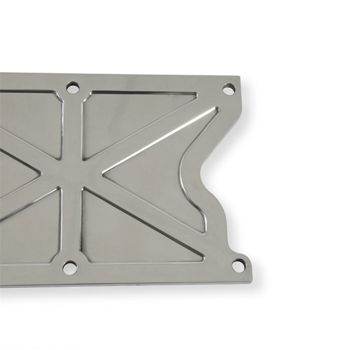 Holley 241-261 LS Valley Cover; Trussed; Polished Finish; - Truck Part Superstore