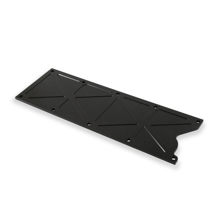 Holley 241-262 LS Valley Cover; Trussed; Satin Black Anodized Finish; Billet Aluminum; - Truck Part Superstore