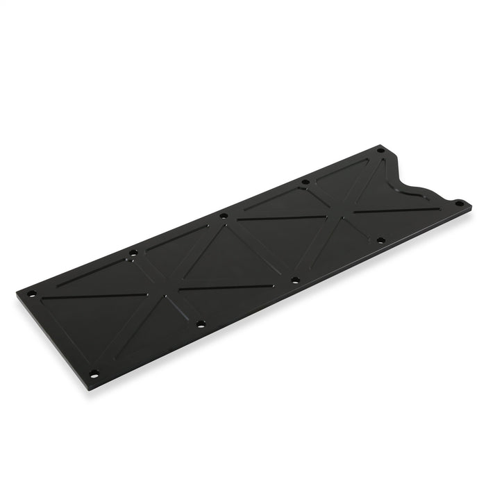 Holley 241-262 LS Valley Cover; Trussed; Satin Black Anodized Finish; Billet Aluminum; - Truck Part Superstore