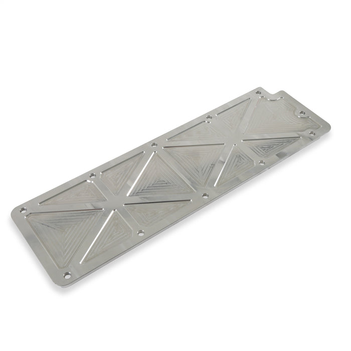 Holley 241-263 LS Valley Cover; Trussed; Natural Finish; Billet Aluminum; - Truck Part Superstore