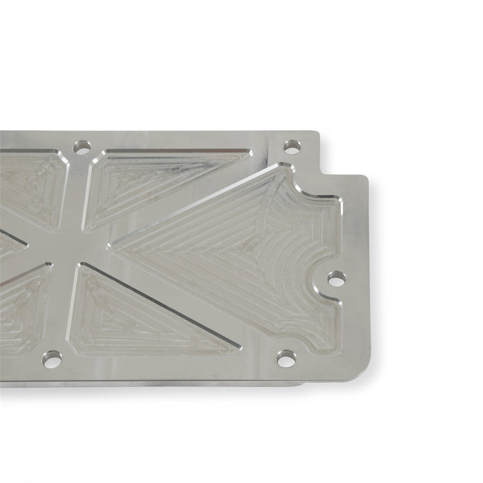 Holley 241-263 LS Valley Cover; Trussed; Natural Finish; Billet Aluminum; - Truck Part Superstore