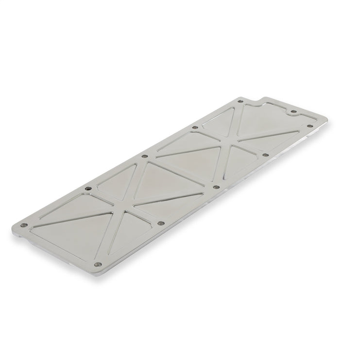 Holley 241-264 LS Valley Cover; Trussed; Polished Finish; Billet Aluminum; - Truck Part Superstore