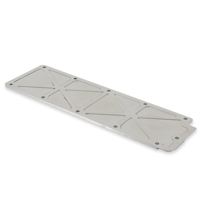 Holley 241-264 LS Valley Cover; Trussed; Polished Finish; Billet Aluminum; - Truck Part Superstore