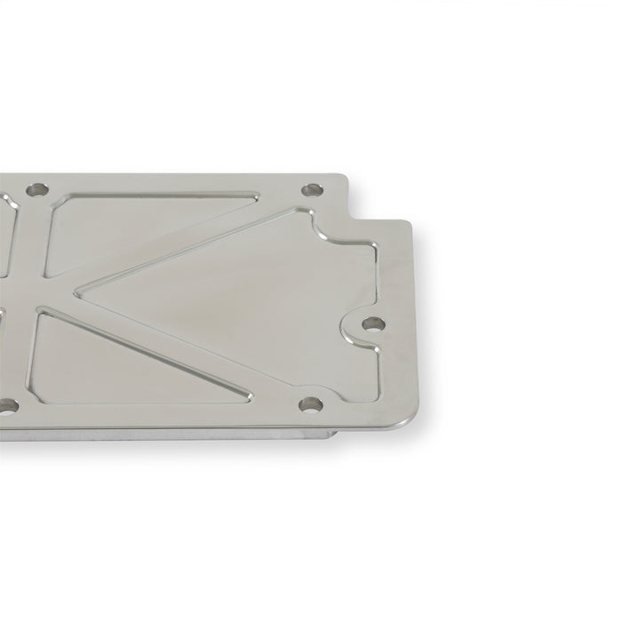 Holley 241-264 LS Valley Cover; Trussed; Polished Finish; Billet Aluminum; - Truck Part Superstore