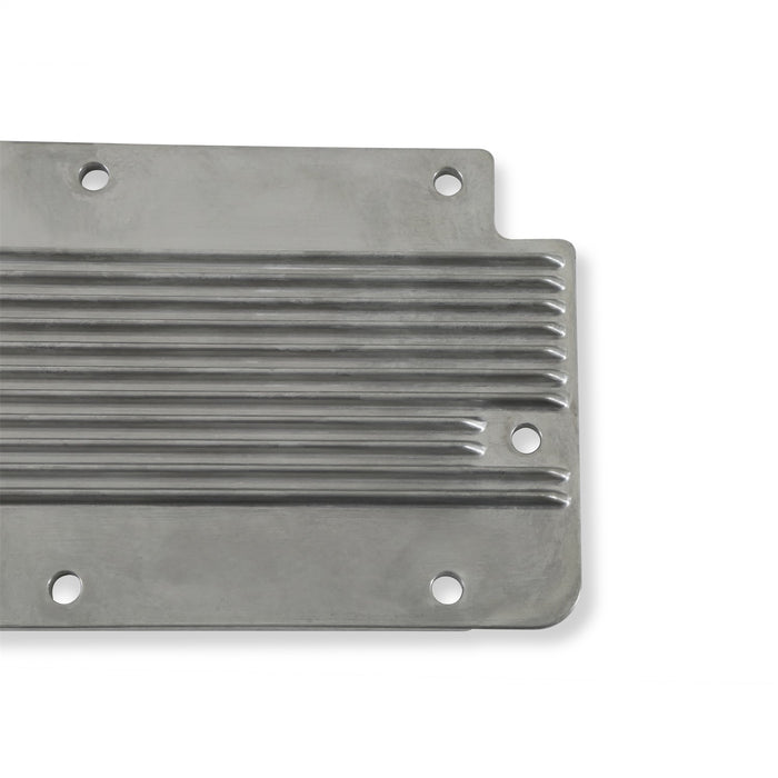 Holley 241-266 LS Valley Cover; Finned; Natural Finish; Cast Aluminum; - Truck Part Superstore