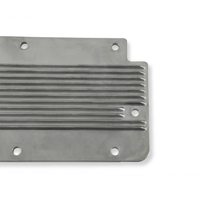 Holley 241-266 LS Valley Cover; Finned; Natural Finish; Cast Aluminum; - Truck Part Superstore