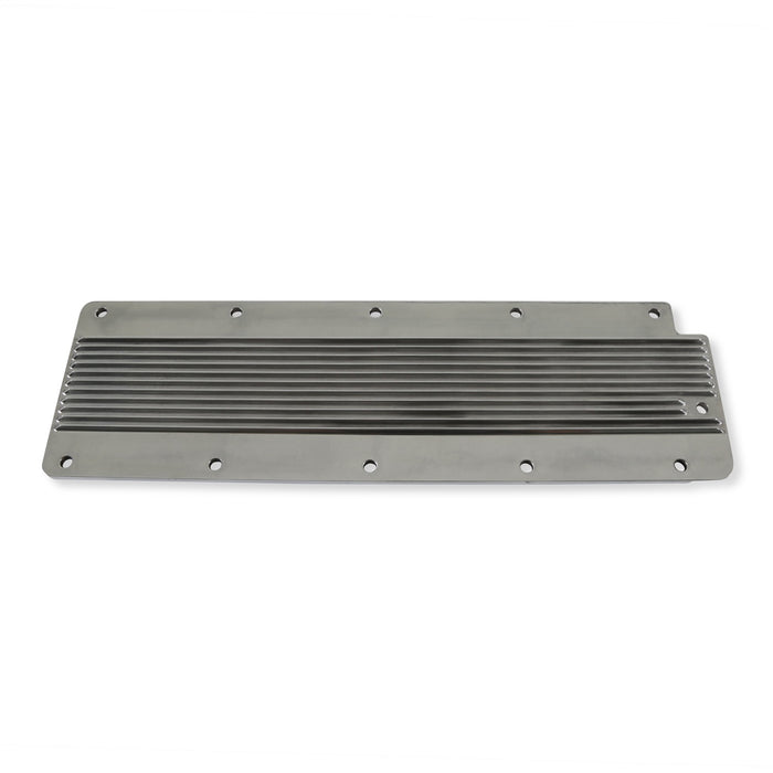 Holley 241-267 LS Valley Cover; Finned; Polished Finish; Cast Aluminum; - Truck Part Superstore