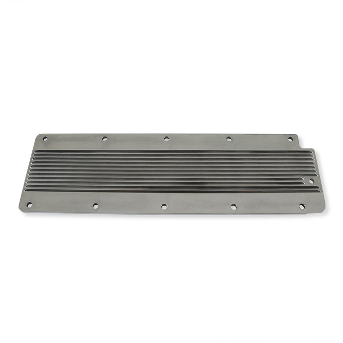 Holley 241-267 LS Valley Cover; Finned; Polished Finish; Cast Aluminum; - Truck Part Superstore