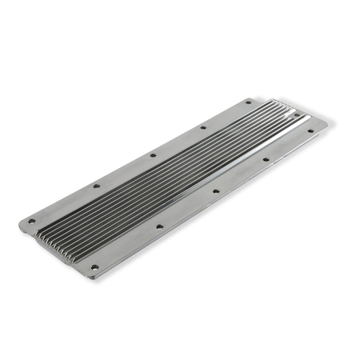 Holley 241-267 LS Valley Cover; Finned; Polished Finish; Cast Aluminum; - Truck Part Superstore