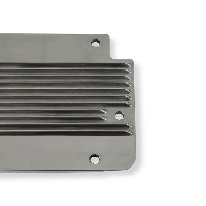 Holley 241-267 LS Valley Cover; Finned; Polished Finish; Cast Aluminum; - Truck Part Superstore