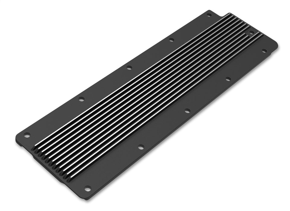 Holley 241-268 LS Valley Cover; Finned; Satin Black Machined Finish; Cast Aluminum; - Truck Part Superstore
