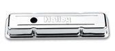 Holley 241-80 Chrome Valve Cover; 4-Bolt - Old Style; Holley Logo; Pair; Chrome Finish; - Truck Part Superstore