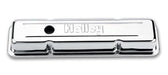 Holley 241-80 Chrome Valve Cover; 4-Bolt - Old Style; Holley Logo; Pair; Chrome Finish; - Truck Part Superstore