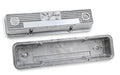 Holley 241-82 M/T Retro Aluminum Valve Covers; Vintage Style Finned; Cast Aluminum; Polished; - Truck Part Superstore