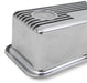 Holley 241-82 M/T Retro Aluminum Valve Covers; Vintage Style Finned; Cast Aluminum; Polished; - Truck Part Superstore