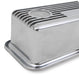 Holley 241-82 M/T Retro Aluminum Valve Covers; Vintage Style Finned; Cast Aluminum; Polished; - Truck Part Superstore