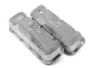 Holley 241-84 M/T Retro Aluminum Valve Covers; Vintage Style Finned; Cast Aluminum; Polished; - Truck Part Superstore