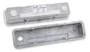 Holley 241-86 M/T Retro Aluminum Valve Covers; Vintage Style Finned; Cast Aluminum; Natural; - Truck Part Superstore