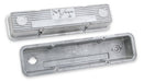 Holley 241-86 M/T Retro Aluminum Valve Covers; Vintage Style Finned; Cast Aluminum; Natural; - Truck Part Superstore