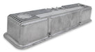 Holley 241-86 M/T Retro Aluminum Valve Covers; Vintage Style Finned; Cast Aluminum; Natural; - Truck Part Superstore