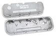 Holley 241-87 M/T Retro Aluminum Valve Covers; Vintage Style Finned; Cast Aluminum; Natural; - Truck Part Superstore