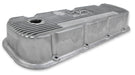 Holley 241-87 M/T Retro Aluminum Valve Covers; Vintage Style Finned; Cast Aluminum; Natural; - Truck Part Superstore