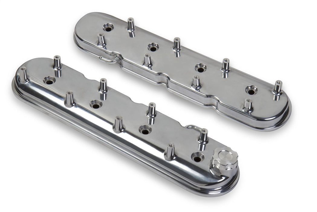 Holley 241-90 LS Valve Cover; Polished Finish; - Truck Part Superstore