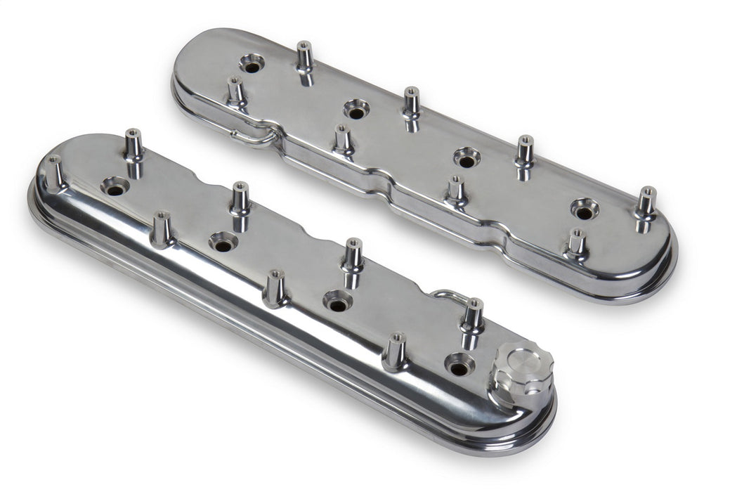 Holley 241-90 LS Valve Cover; Polished Finish; - Truck Part Superstore