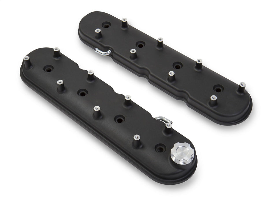 Holley 241-91 LS Valve Cover; Satin Black Finish; - Truck Part Superstore