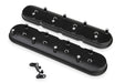 Holley 241-94 LS Valve Cover; For Dry Sump Applications; Black Krinkle Finish; - Truck Part Superstore
